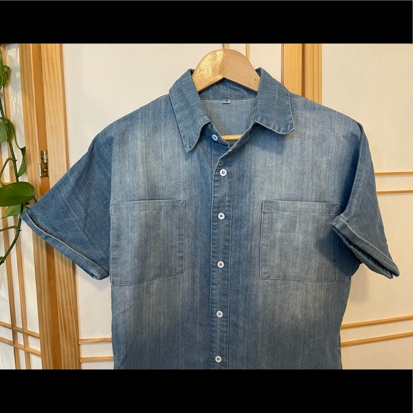 Denim Dress with Pockets NWOT - Picture 2 of 4